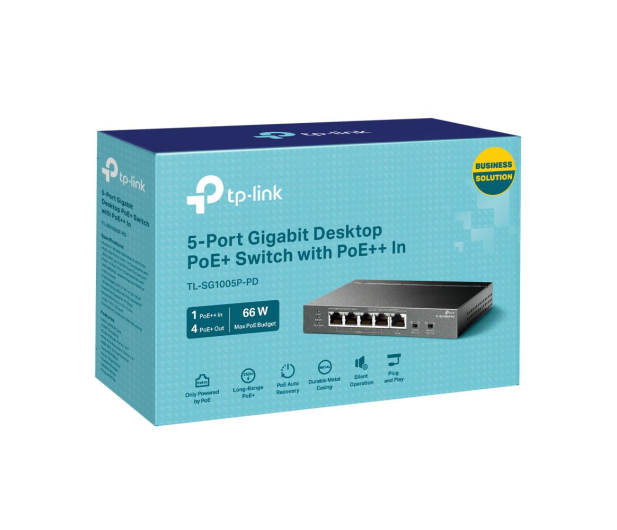 TP-Link 5p TL-SG1005P-PD (1xPoE++ IN, 4xPoE+ OUT) - 1298901 - zdjęcie 2